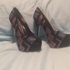 6” Crystal Platform heels
